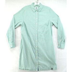 Southern Proper Shirt Dress Women's Large Green Long Sleeve Henderson Plaid